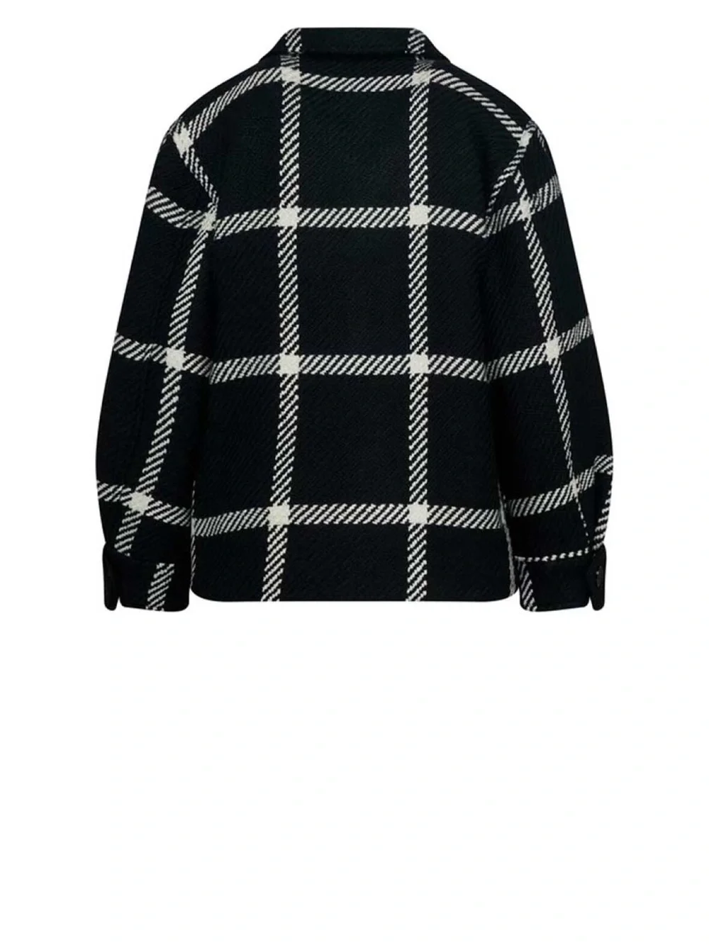 Anine Bing Black and White Windowpane Pea Coat - Picture 2 of 3